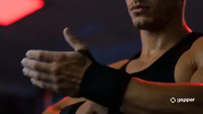 Video-Prompt für diszipliniertes Training in einem Industrie-Fitnessstudio