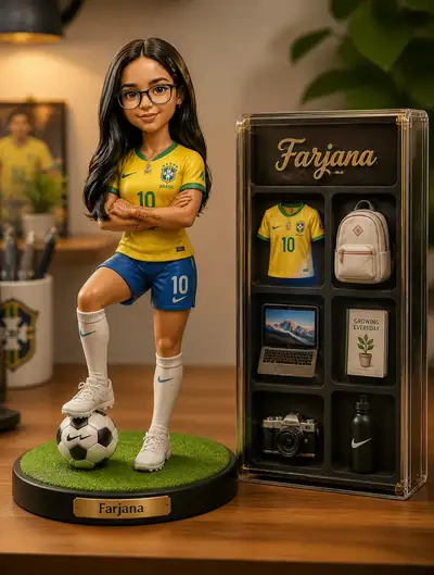 Premium collectible figurine with accessory display case