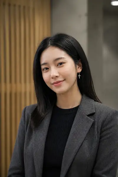 Professional corporate portrait with wool blazer styling