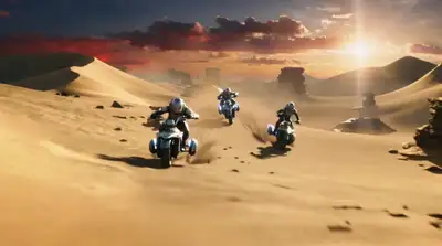 Desert Sandstorm Chase with Burrowing Worm