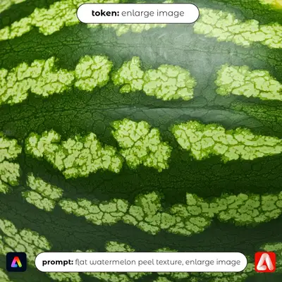 Flat Watermelon Peel Texture