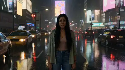 Uma mulher se transforma em um monstro gigante que combate robôs