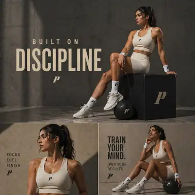 Luxury fitness editorial campaign poster, GPT Image 2