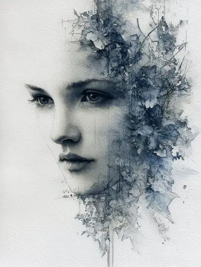 Watercolor and Salt Texture Prompt
