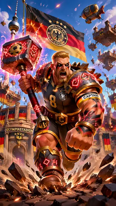 Germany captain reimagined as Clash of Clans barbarian