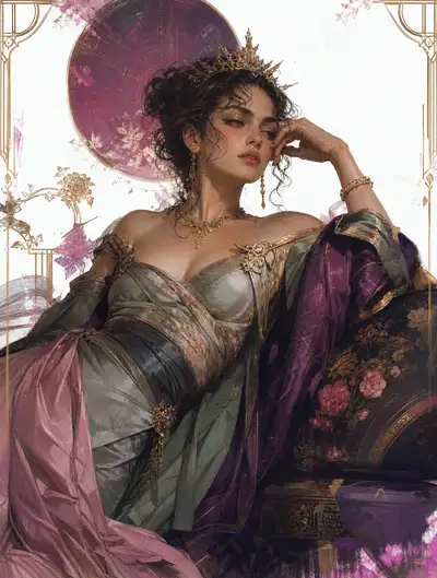 Semi-Reclining Portrait with Painterly Style