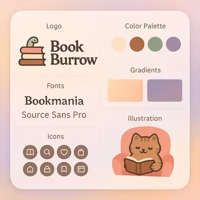 BookBurrow Brand Identity Sheet Generator