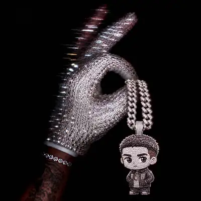 Iced-Out Chibi Pendant Jewelry Edit