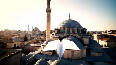 White Paper Plane Over Istanbul - Cinematic Drone POV