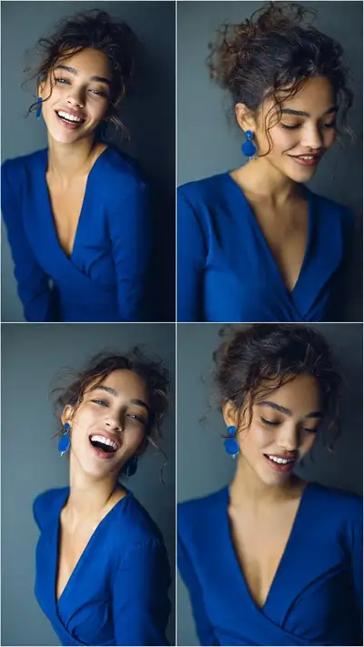 Joyful Royal Blue Portrait Collage