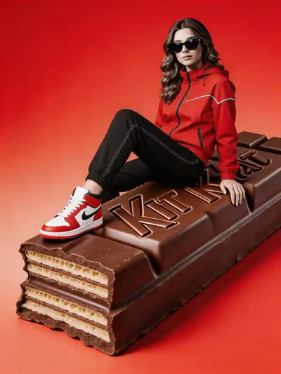 Surreal Kit Kat Fashion Campaign Image