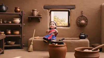 Miniature ASMR Village Kitchen Video Prompt