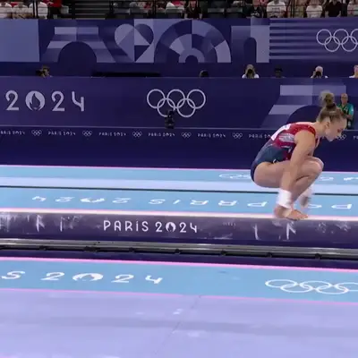 Photorealistic Olympic Gymnastics Beam Routine