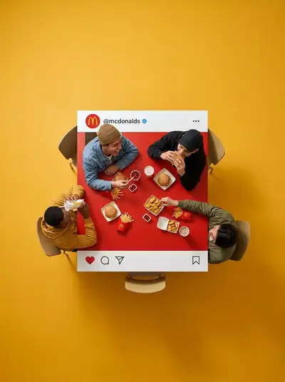 Cinematic Top-Down Dining Table Scene