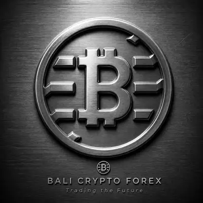 Brushed metal Bitcoin-inspired crypto trading logo