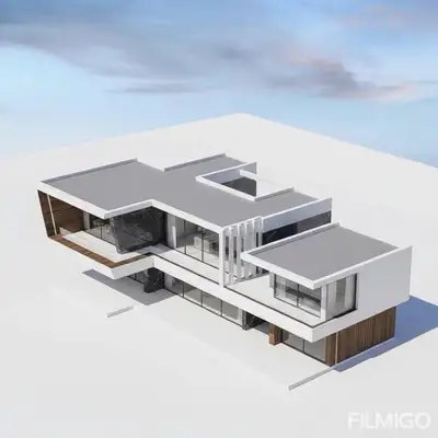 Photorealistic Daytime Isometric Building