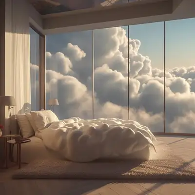 Cloud Bedroom Cinematic Scene