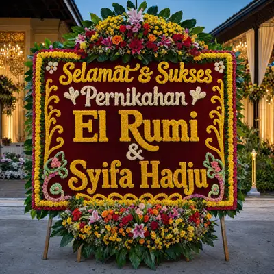 Indonesian Wedding Flower Board Image Prompt