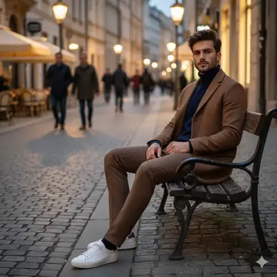 Cinematic Urban Portrait on European Street