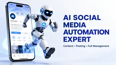 AI social media automation app marketing banner