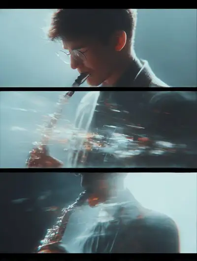 Clip musical artistique à division horizontale