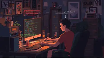Ambient Night Coding Video Prompt