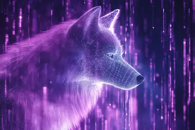 Digital Rain Luminosity Art Prompt