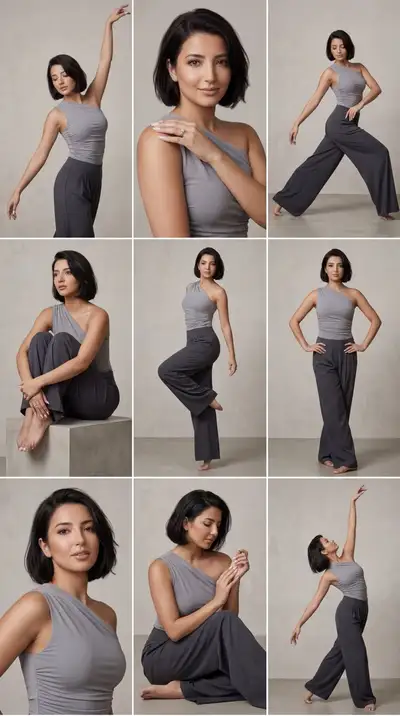 Minimalist Dance Editorial 3x3 Grid