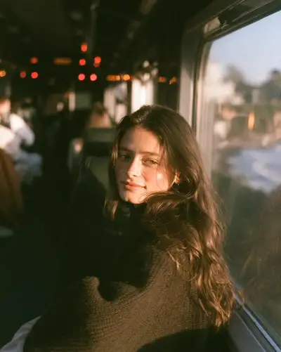 Cinematic Golden Hour Train Portrait