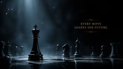 Fond d'écran animé 4K d'échecs cinématographique sombre pour bureau