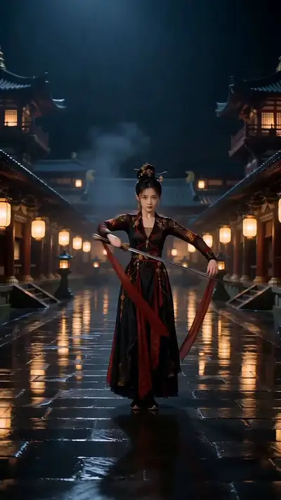 Cinematic Sword Dance Video Prompt for Seedance