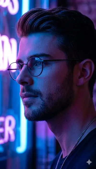 Ultra-Realistic Cinematic Portrait with Neon Lighting