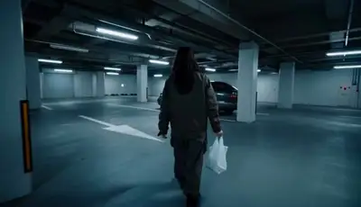 Cinematic Horror Parking Garage AI Video Prompt