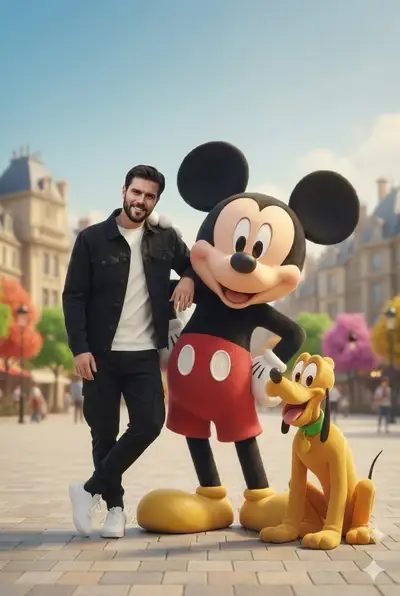 Cinematic Lifestyle Portrait with Cartoon Characters