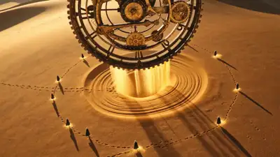 Surreal Desert Clock Cinematic Prompt