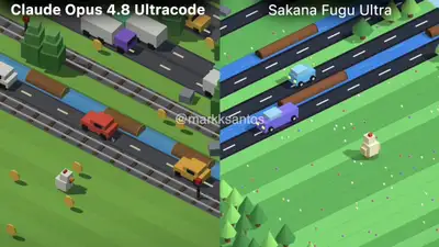 Build a Crossy Road clone in a single HTML file (three.js)