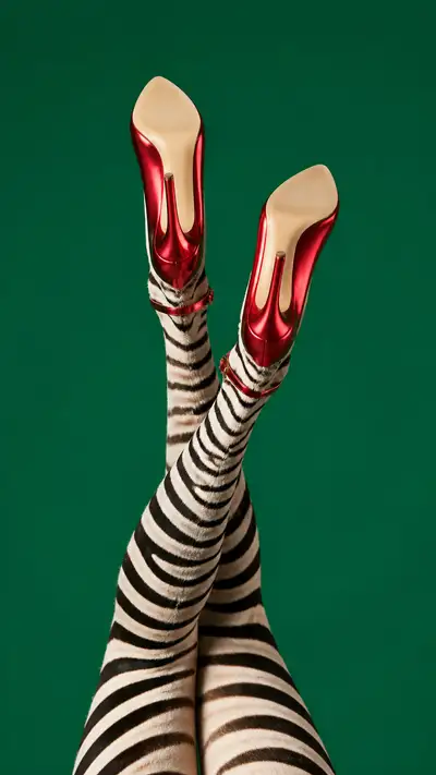 Surreal Zebra Heels Fashion Photo