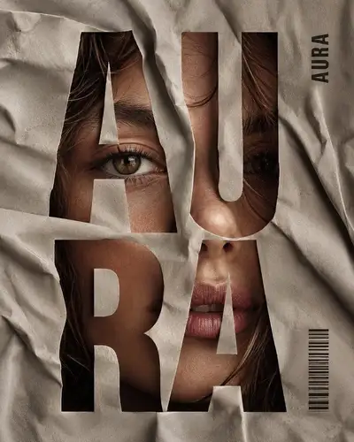 Stoffgerahmte Typografie-Beauty-Magazincover-Vorlage