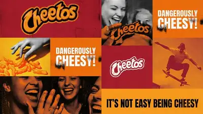 Campaign visual identity grid with logo, slogan and halftone photos