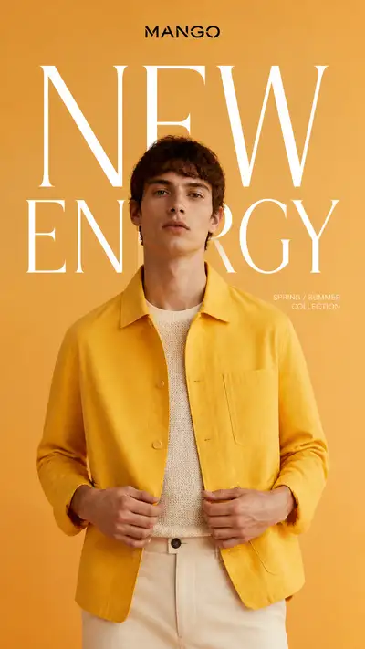 Premium Editorial Fashion: Mango-Yellow Overshirt Campaign