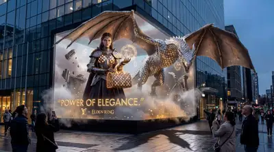 Elden Ring x Louis Vuitton surreales Fantasy-Plakat-Crossover