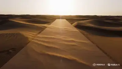 Publicité de mode de luxe cinématographique avec robe métallique fluide