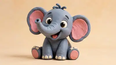 Clay-style 3D render template for any subject