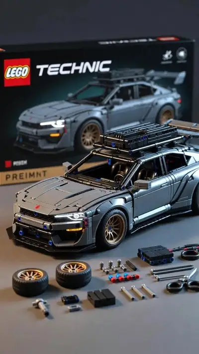 Photoreal LEGO Technic vehicle model product render