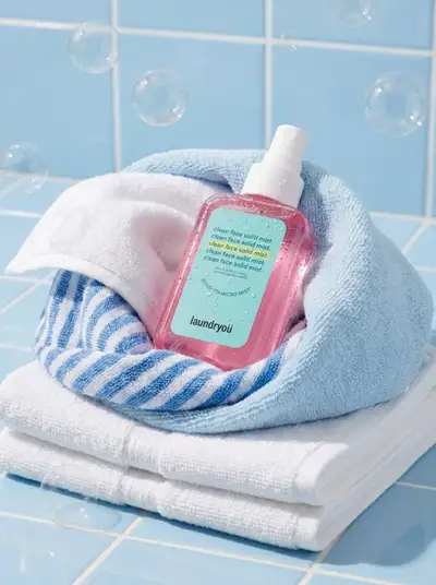 Facial mist spray bottle product photography