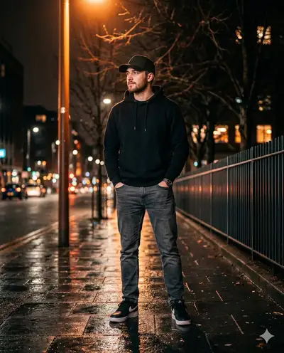 Cinematic Night City Portrait Prompt