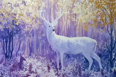 Enchanted watercolor forest scene template prompt