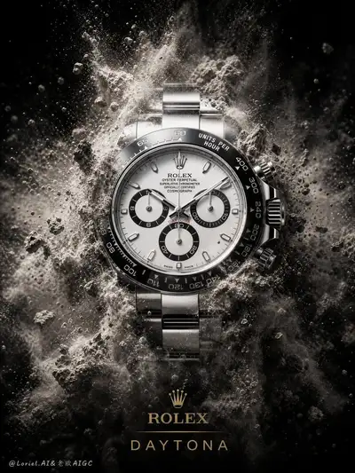 Rolex Daytona Mineral Dust Explosion Advertising Poster