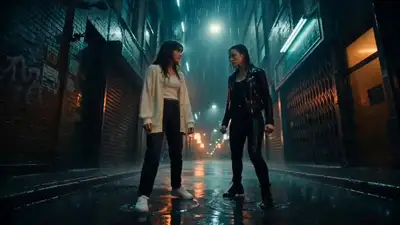Cinematic Neon Fight Scene Video Prompt