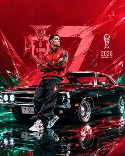 Cristiano Ronaldo Sports Poster - Photorealistic Style